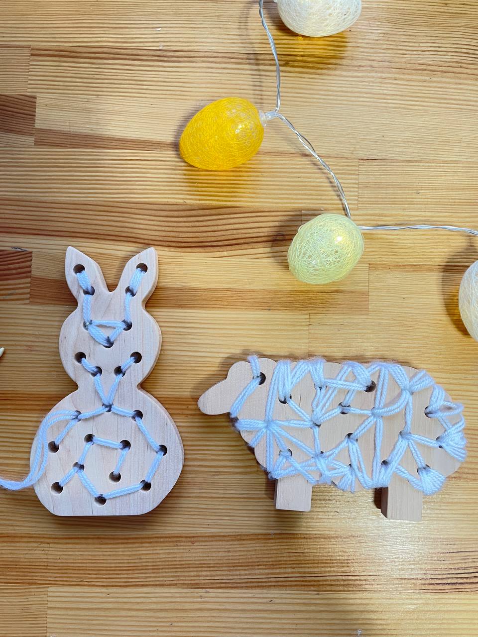 Wooden lacing education toy Easter Bunny 1st Easter gift Kids Rabbit Toddler activity Set Christmas Tree toy Kids Birthday Gift Toddler activity Woodland Waldorf Play Set Montessori