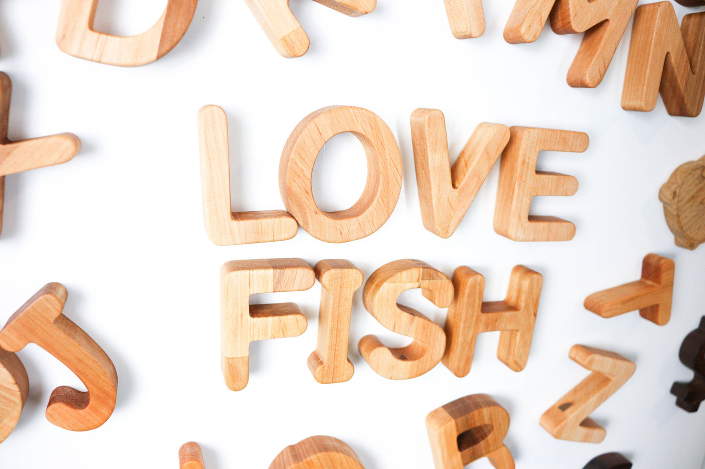 Wooden Letters Birthday gift for kid montessori homeschool waldorf toys Height 5cm/2inches Educational Toy Wooden eco toy Comic Sans