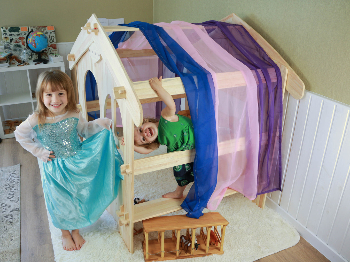 White fabric with silver stars tulle fabric Christmas Birthday gift for kid Stars fabric Play stand Canopy Seasonal Decoration Fabric