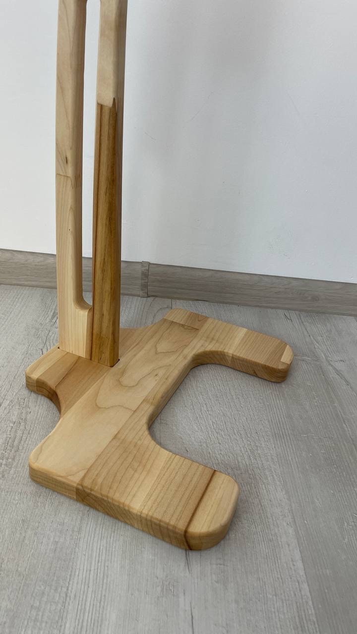 Guitar Stand Holder Display Wooden Rack for one instrument Floor-standing Folding Electric Guitar Stand Guitar Bass Stand Guitarist’s Gift