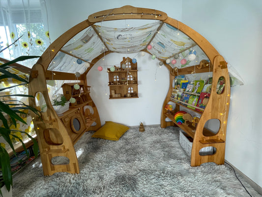 Waldorf Playstand Front-Facing Bookshelf Christmas Kids Gifts 1st Birthday Playtent Indoor Playground Wooden Montessori playhouse Kid Store