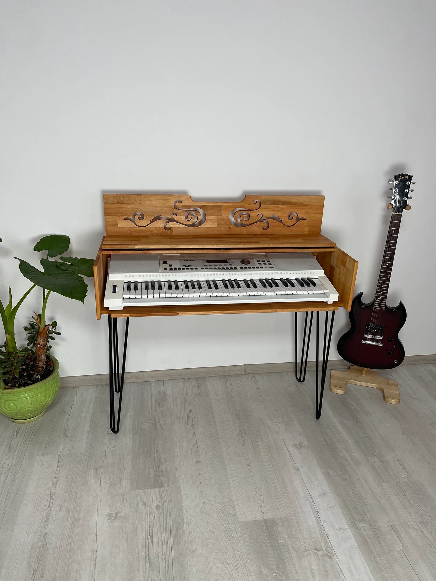 Piano Keyboard Height of table 73cm/30inch for adults Wooden Table digital piano midi keyboard Custom studio desk 61/88 keys stand