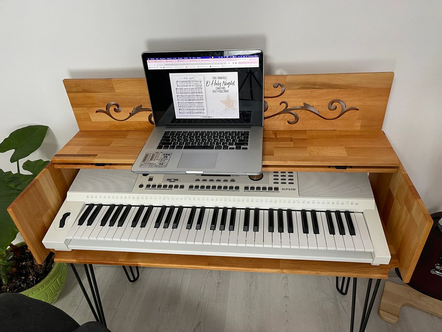 Piano Keyboard Height of table 73cm/30inch for adults Wooden Table digital piano midi keyboard Custom studio desk 61/88 keys stand