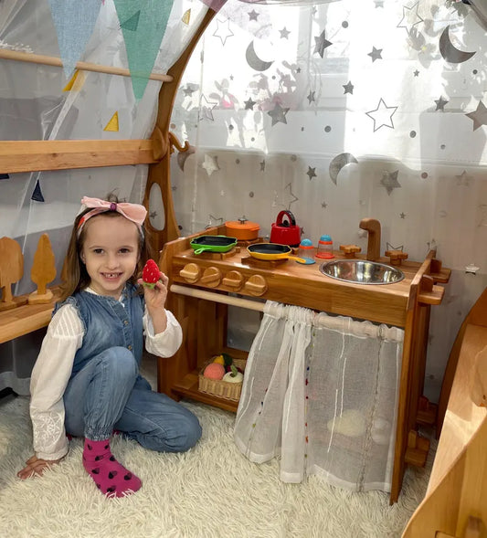 Wooden Toy kitchen Gift for kid Stove and Sink toy Kids Kitchen Waldorf Kitchen Wooden Kitchen Play Set Montessori Waldorf (Copy) (Copy)