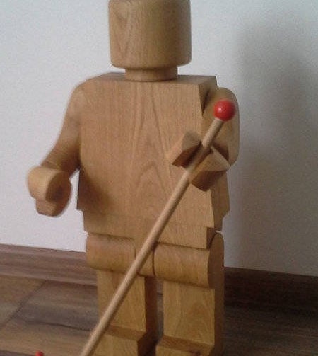 Wooden man Birthday gift for man Wooden Mega man 50cm/20in Wooden figure Fathers day gift education