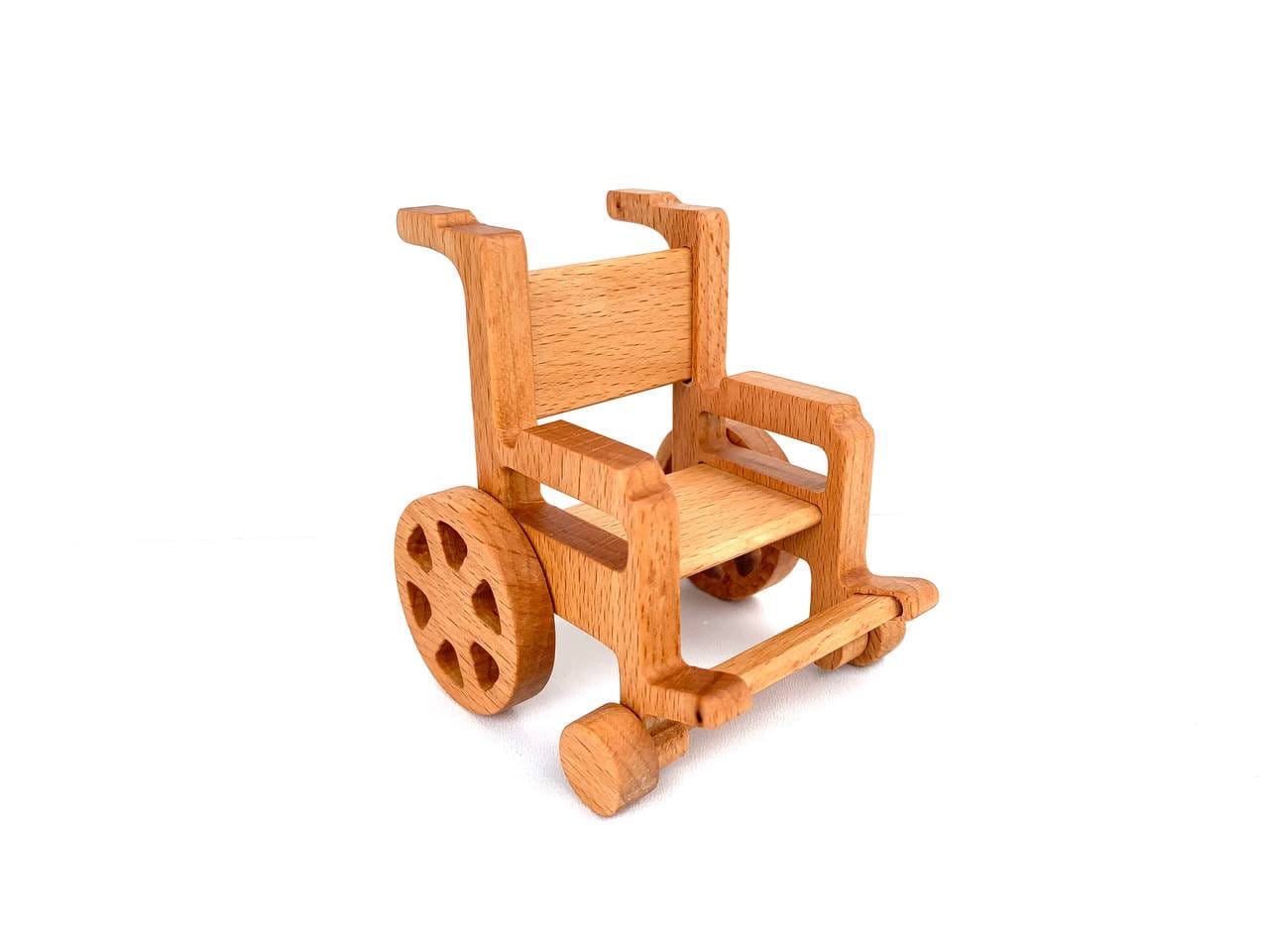 Wheelchair for dollhouse play Education Wooden eco toy Preschool Kindergarten toys