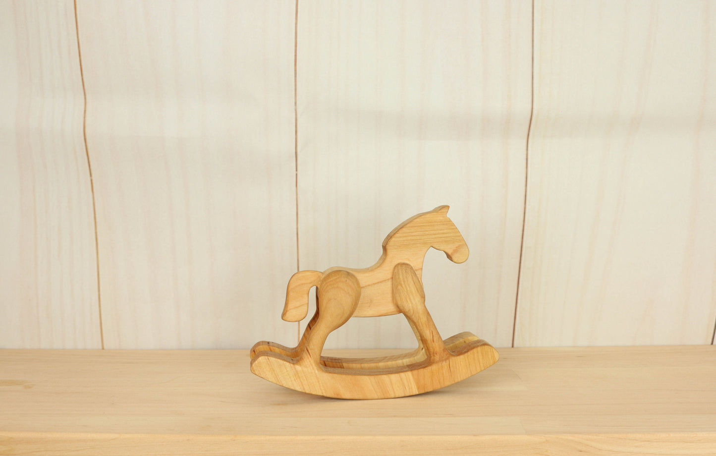 Maileg Furniture Dollhouse montessori Wooden toy rocking horse for doll Birthday gift for kid waldorf Dollhouse accessories carving Eco toy