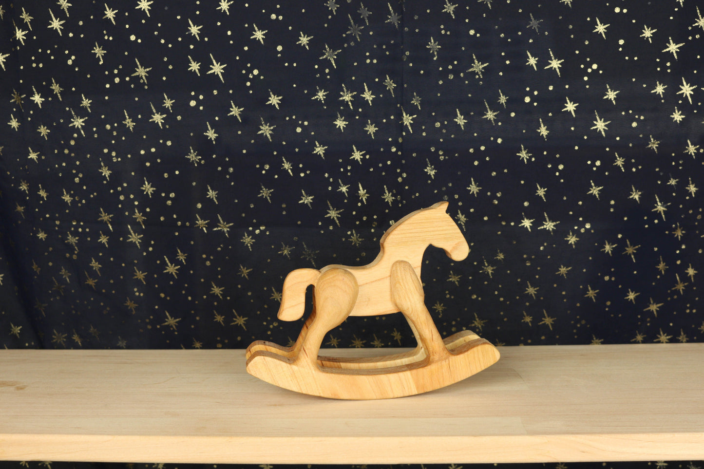 Maileg Furniture Dollhouse montessori Wooden toy rocking horse for doll Birthday gift for kid waldorf Dollhouse accessories carving Eco toy