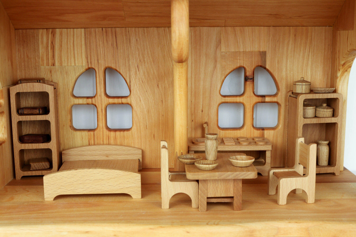 Kids Gifts Dollhouse 1:24 scale Christmas 1st Birthday Sylvanian Dollhouse Alder-wood Personalize Dollhouse kit Fairy Montessori waldorf