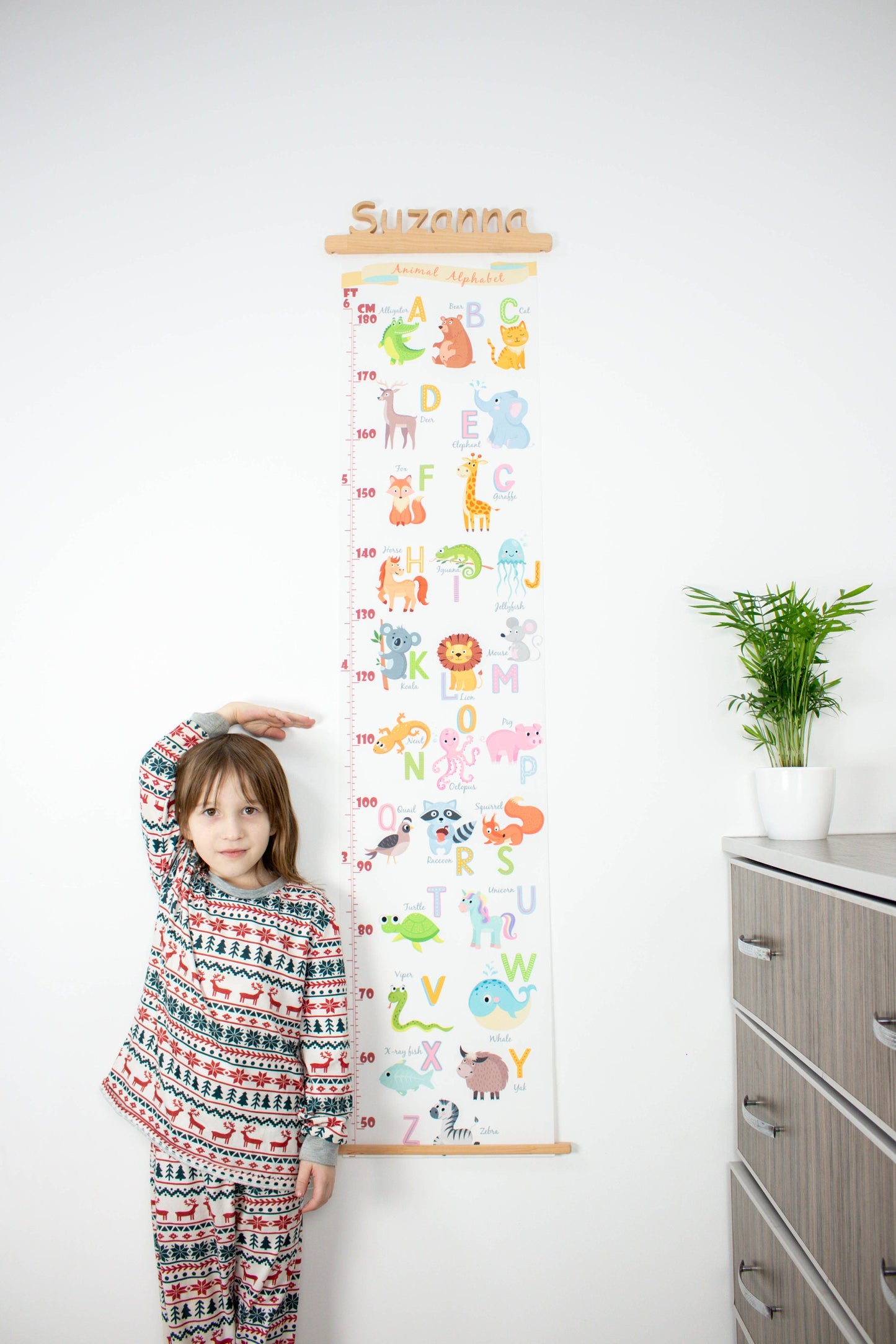 Dino Personalized Growth Chart Wall Height Chart Christmas Kids Gifts Birthday  Ruler Customized Wooden Nursery Decor Baby Shower Gift