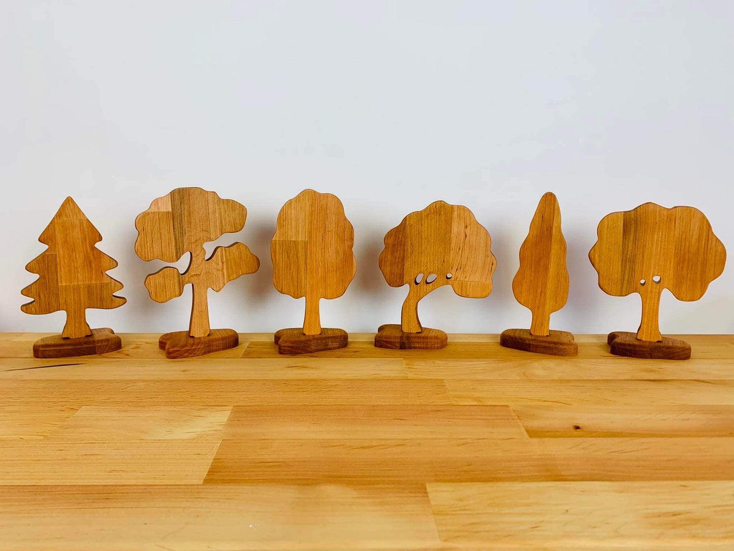 Wooden education toy Forest Natural Set Kids Christmas Birthday Gift Woodland Trees Set Waldorf Toy Forest Wooden Tree Play Set Montessori toy