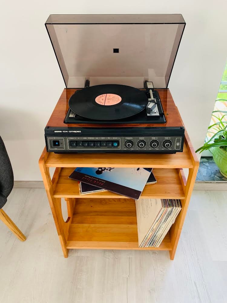 Wooden Console Furniture Unique gifts Record Player Stand Vinyl Record Holder Storage Record Cabinet Table Turntable Station Display Media