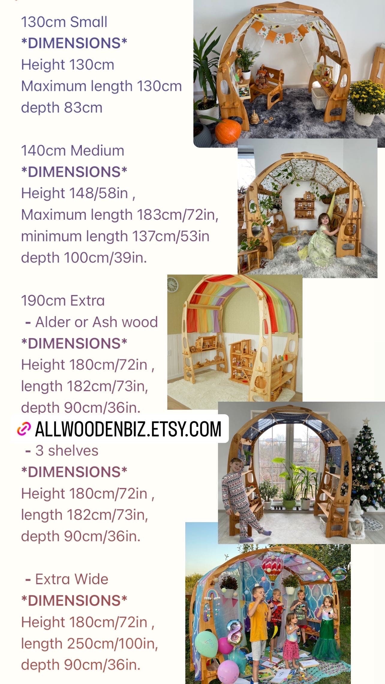 Indoor Playground Extra wide Large Waldorf PlayStands Christmas Kids Gifts Birthday playhouse activity Foldable Lemonade Montessori shelf