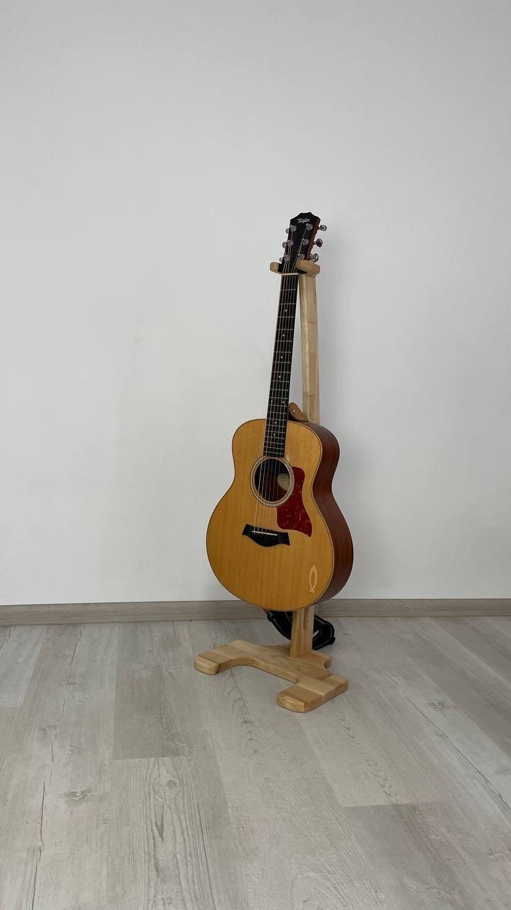 Guitar Stand Holder Display Wooden Rack for one instrument Floor-standing Folding Electric Guitar Stand Guitar Bass Stand Guitarist’s Gift