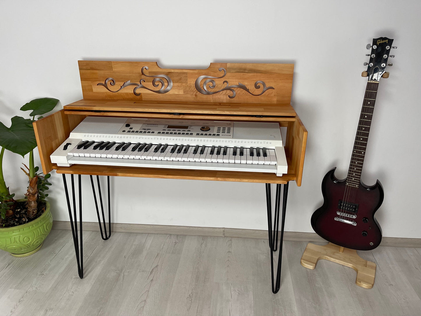 Piano Keyboard Height of table 73cm/30inch Stand Kids Piano Stand Wooden Table digital piano midi keyboard Custom studio desk 61 keys stand