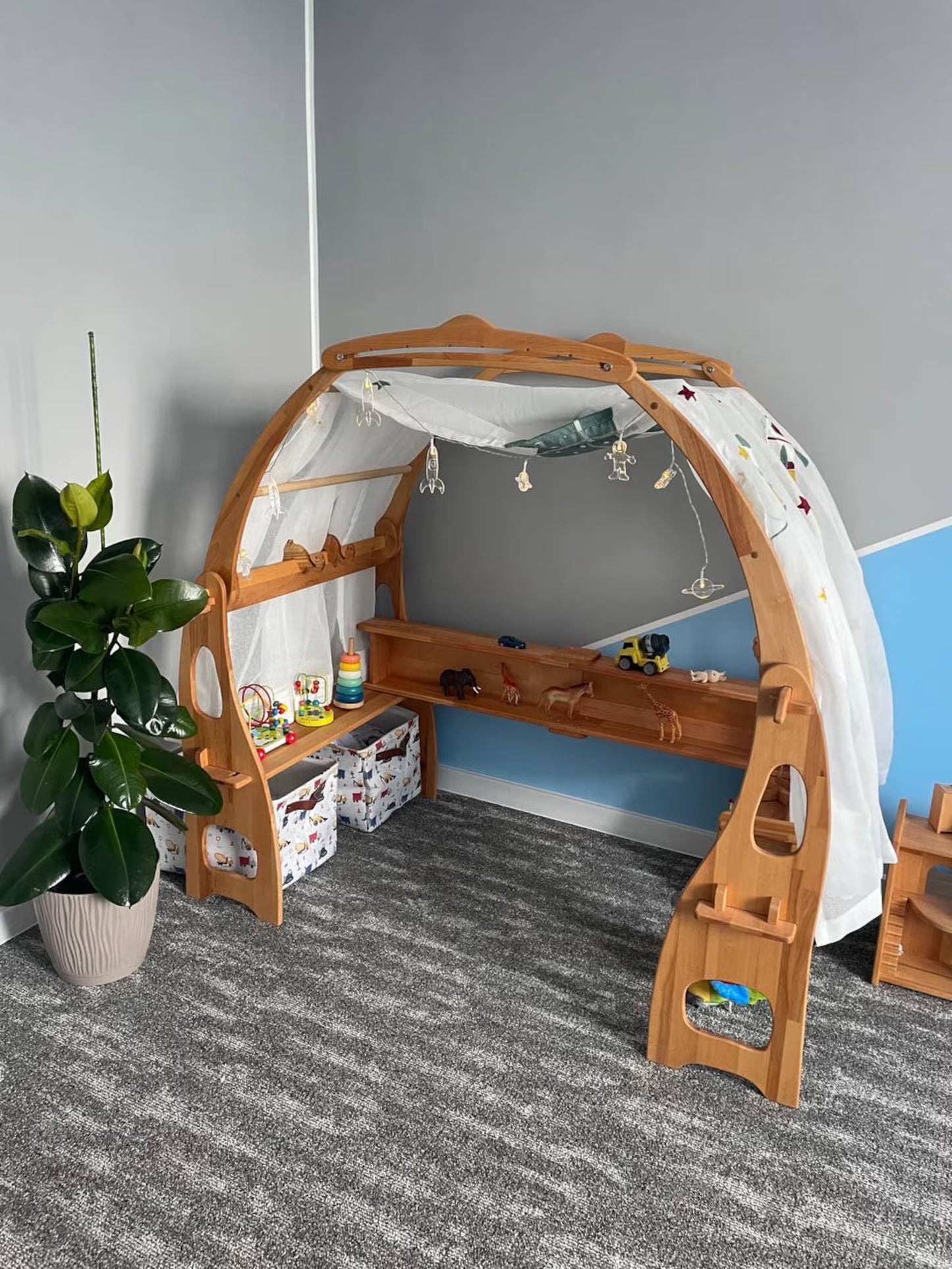 Waldorf playstand shelf Montessori Furniture Wooden Storage Christmas kids gift Birthday Toddler Nursery Decor